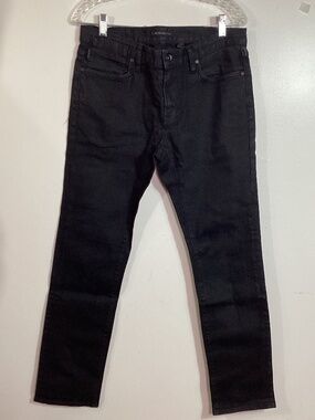 John Varvatos Mens Black Bowery Slim Straight Denim Jeans 32 x 31